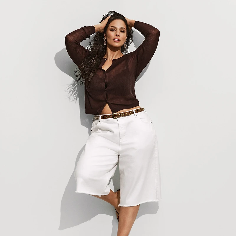 Ashley Graham Women's Plus Baggy Short