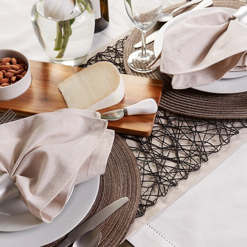 Design Imports Round Woven 6pc. Placemats