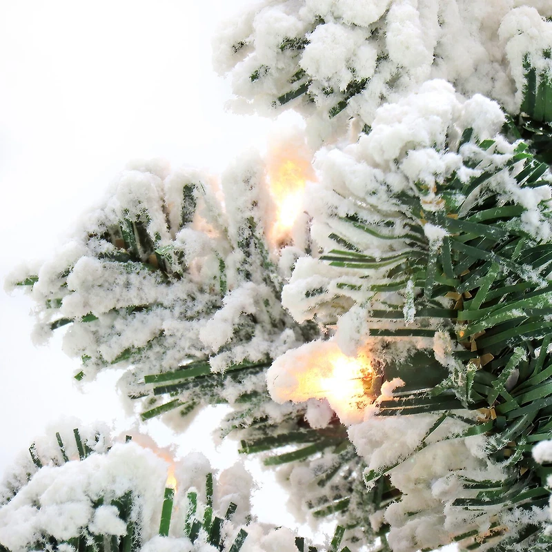 National Tree Co. 7.5ft Pre-Lit Frosted Spruce Flocked Christmas Tree