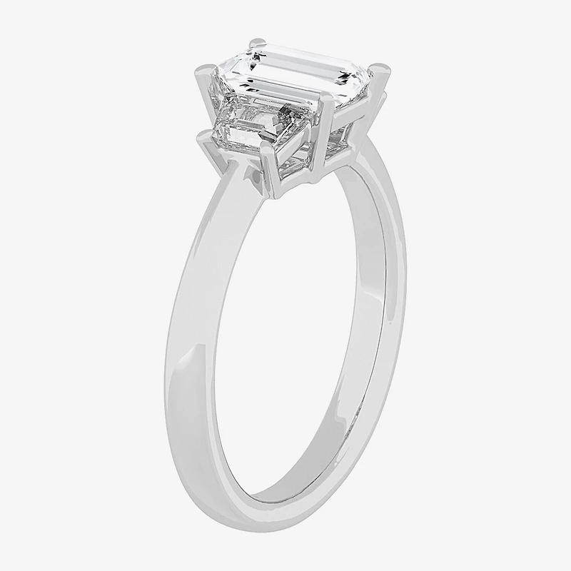 G-H / Si1-Si2) Womens / CT. T.W. Lab Grown White Diamond 14K Gold 3-Stone Engagement Ring