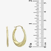 Womens 10K Gold 24mm Hoop Earrings