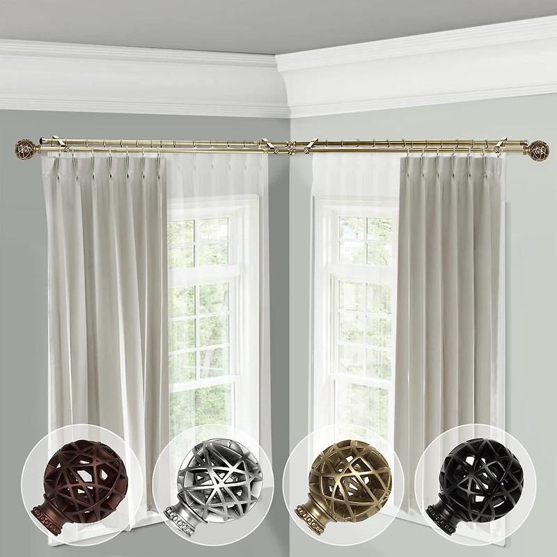 Rod Desyne Leannette Corner Double Curtain