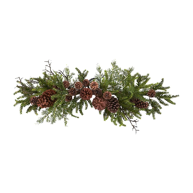 Nearly Natural 28in Teardrop Indoor Christmas Swag