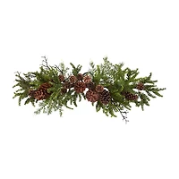 Nearly Natural 28in Teardrop Indoor Christmas Swag