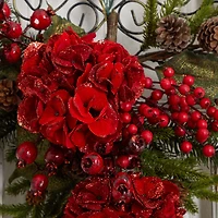 Nearly Natural 30in Apple Berry Wreath