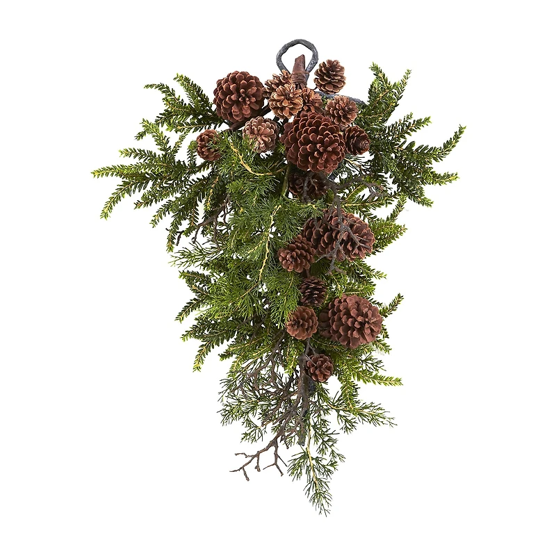 Nearly Natural 72in Hydrangea Indoor Christmas Swag