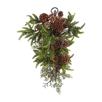 Nearly Natural 72in Hydrangea Indoor Christmas Swag