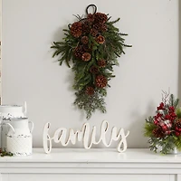 Nearly Natural 72in Hydrangea Indoor Christmas Swag