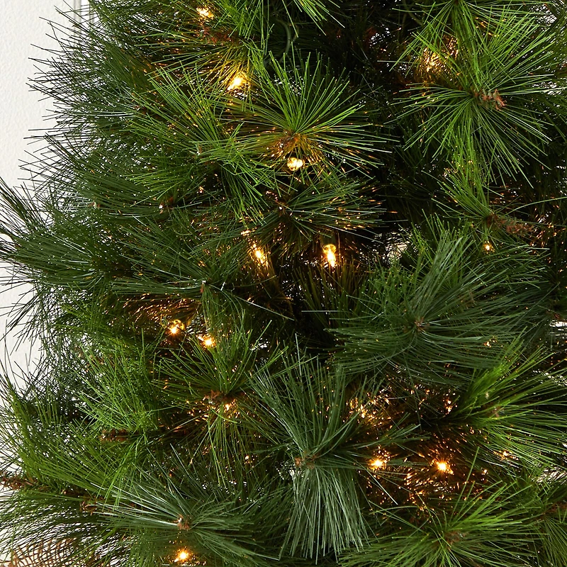 Nearly Natural 3ft Burlap Bag 3 Foot Pre-Lit Christmas Tree