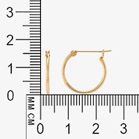 Womens 14K Gold 16mm Round Hoop Earrings