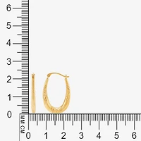 Womens 14K Gold 15.8mm Round Hoop Earrings