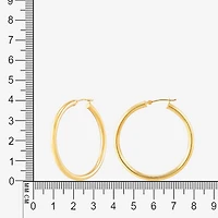 Womens 14K Gold 40mm Round Hoop Earrings