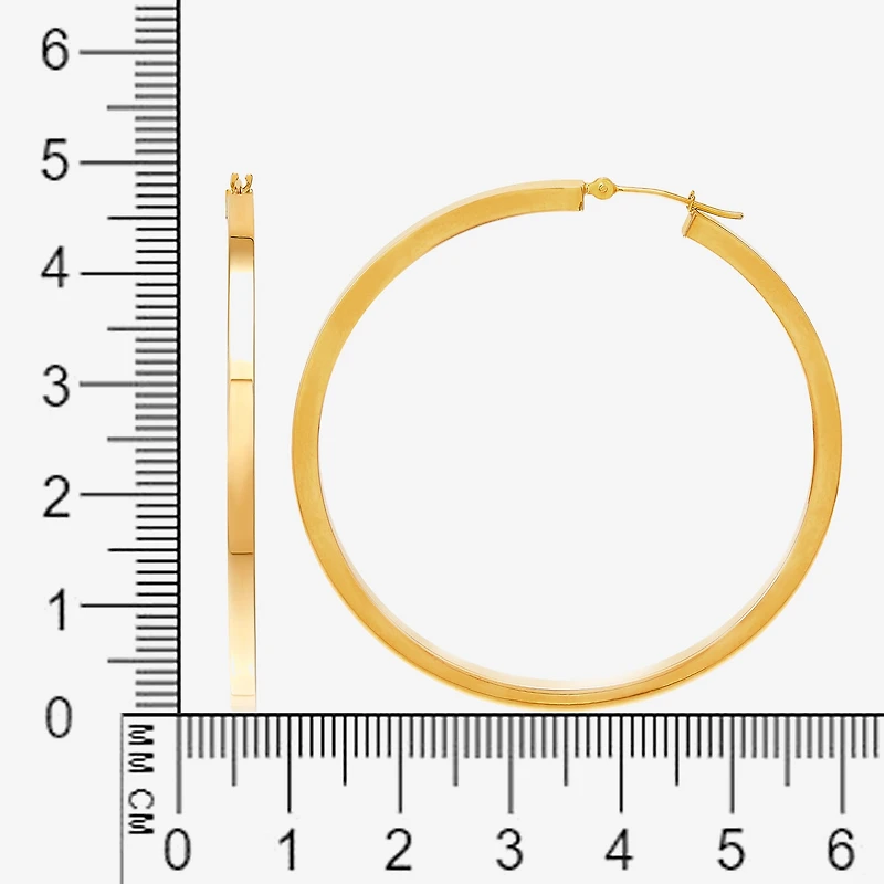 Womens 10K Gold 53mm Hoop Earrings