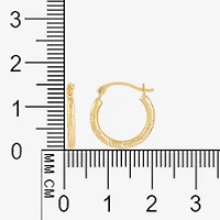 Womens 14K Gold 15.4mm Hoop Earrings