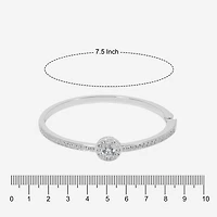 Sparkle Allure Womens Cubic Zirconia Pure Silver Over Brass Bangle Bracelet