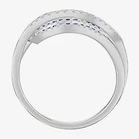 Womens Lab Created Emerald, Sapphire or Ruby 14K Gold Over Silver Sterling Cocktail Ring