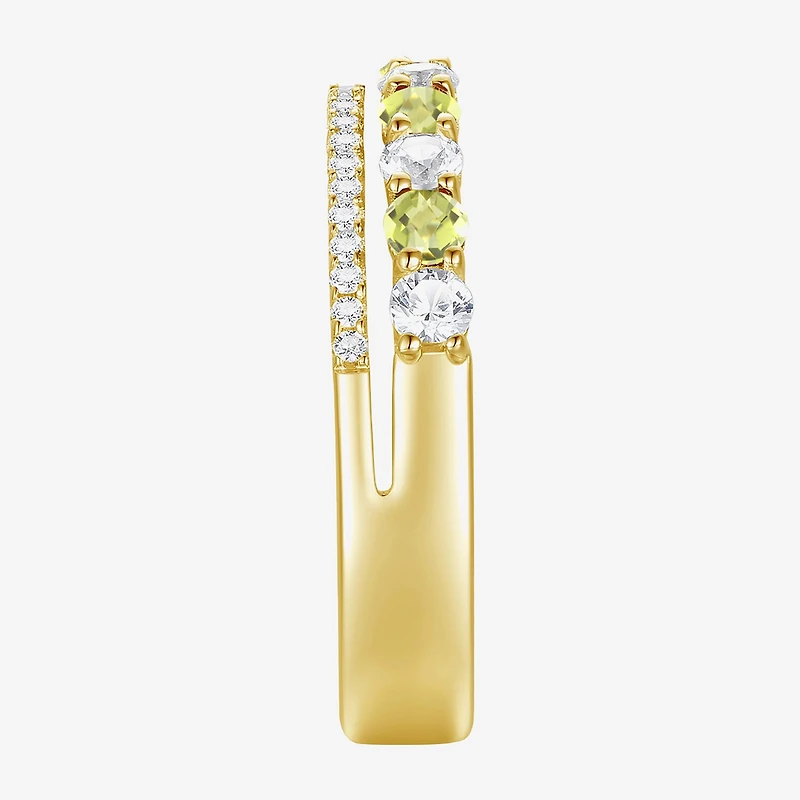Womens Lab Created Gemstone 14K Gold Over Silver Stackable Rings