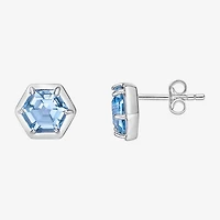 Gemstone Sterling Silver 8mm Stud Earrings
