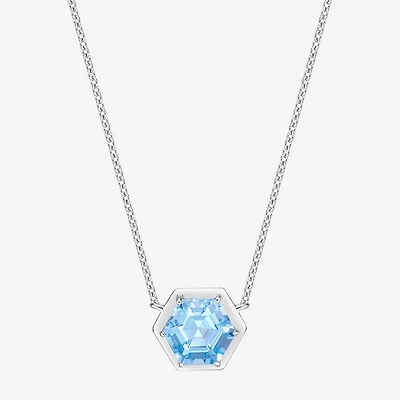 Gemstone Sterling Silver Pendant Necklace