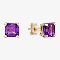 Gemstone 10K Gold 5.5mm Stud Earrings