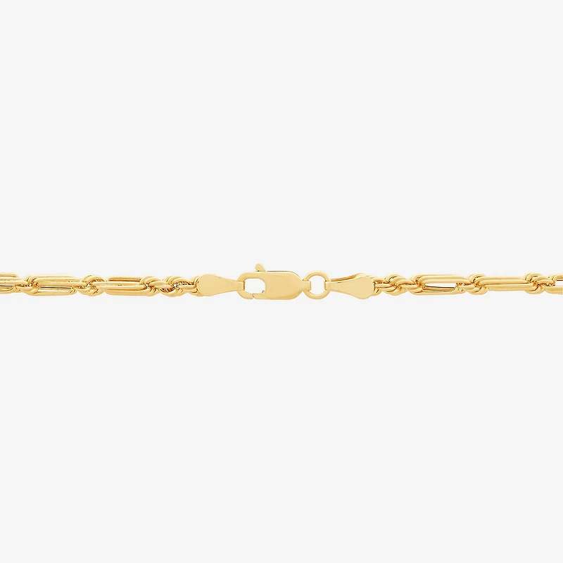 Unisex Adult 10K Gold 24 Inch Rope Chain Necklace