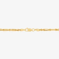 Unisex Adult 10K Gold 24 Inch Rope Chain Necklace