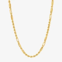 Unisex Adult 10K Gold 24 Inch Rope Chain Necklace