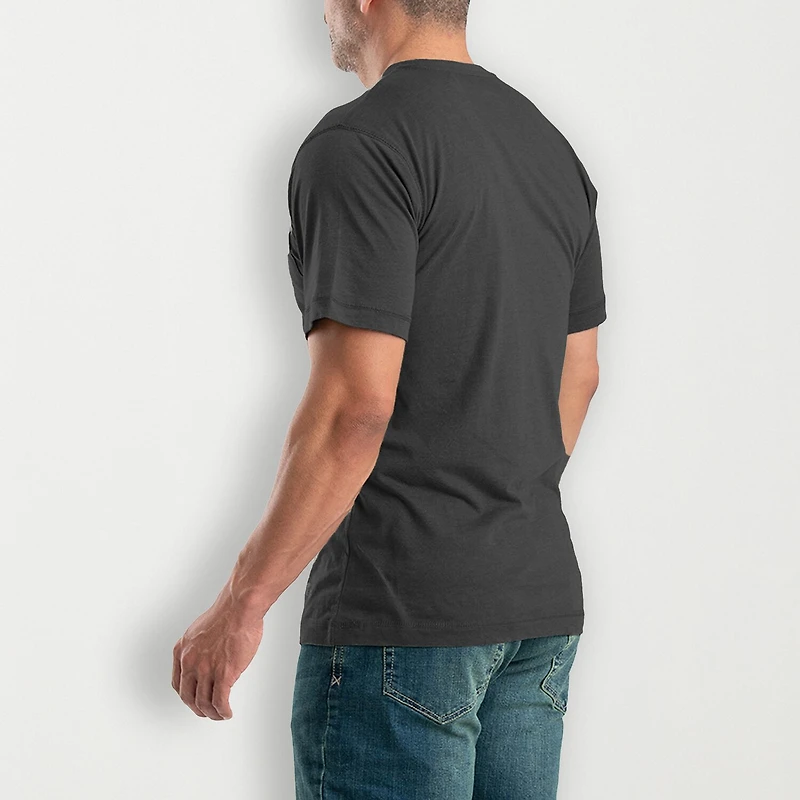 Berne Lightweight Performance Big and Tall Mens Crew Neck Short Sleeve Moisture Wicking Pocket T-Shirt