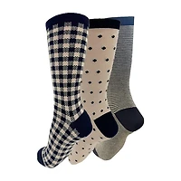 Clarks Womens 3 Pair Crew Socks