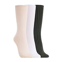 Clarks Womens 3 Pair Crew Socks