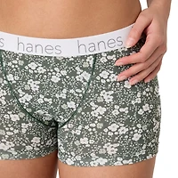 Hanes Originals Ultimate Cotton Stretch Women’s Boyshort Underwear Pack, 3-Pack 45UOBB