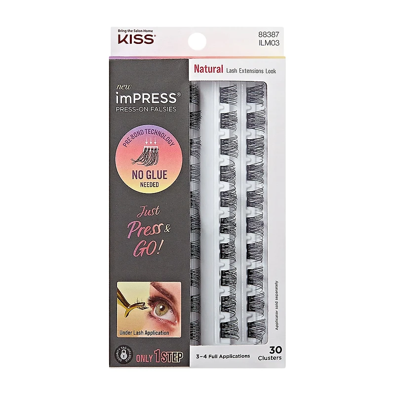 Kiss Lashes Impress Falsies Natural 30 Clusters