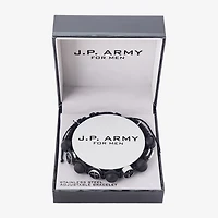 J.P. Army Mens Stainless Steel Cross Bolo Bracelet