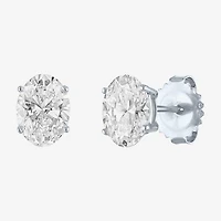 ( E-F/Si1-Si2 ) 2 CT. T.W. Lab-Grown Diamond 14K Gold 8mm Oval Stud Earrings