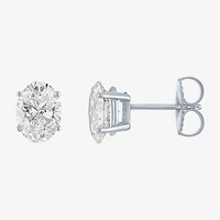 ( E-F/Si1-Si2 ) 2 CT. T.W. Lab-Grown Diamond 14K Gold 8mm Oval Stud Earrings