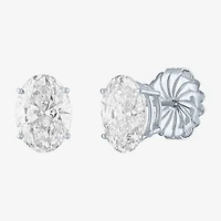 ( E-F/Si1 Si2 ) 4 CT. T.W. Lab-Grown Diamond 14K Gold 9.8mm Oval Stud Earrings