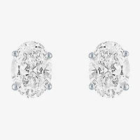 ( E-F /SI1-SI2 ) 1/2 CT. T.W. Lab-Grown Diamond 10K Gold 5.1mm Oval Stud Earrings