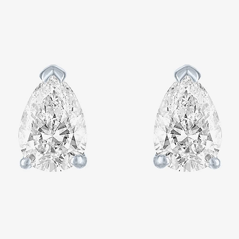( E-F/ Si1-Si2 ) 1/2 CT. T.W. Lab-Grown Diamond 10K Gold 5.4mm Pear Stud Earrings