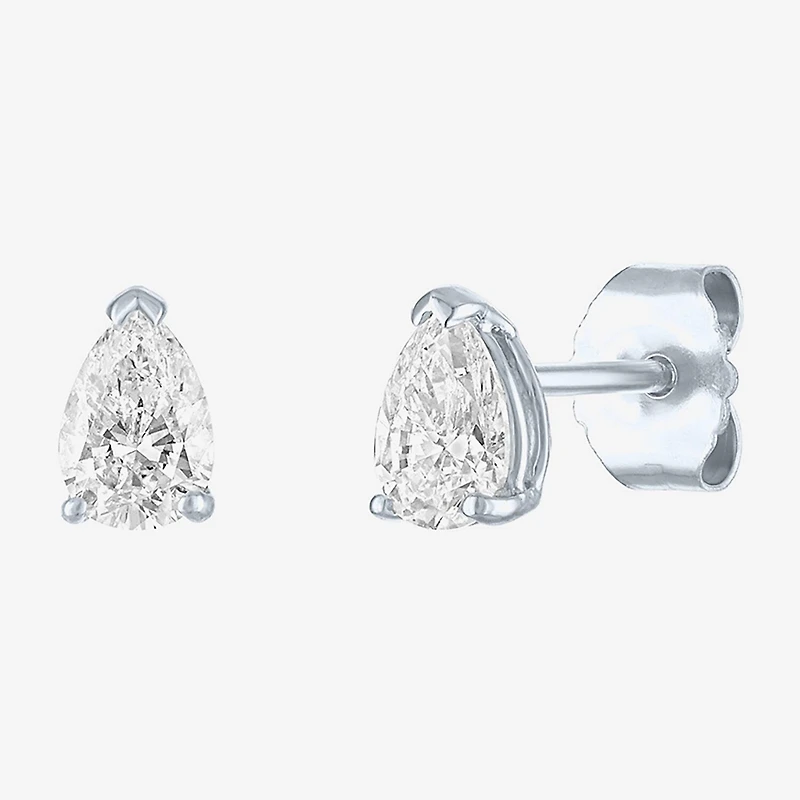 ( E-F/ Si1-Si2 ) 1/2 CT. T.W. Lab-Grown Diamond 10K Gold 5.4mm Pear Stud Earrings
