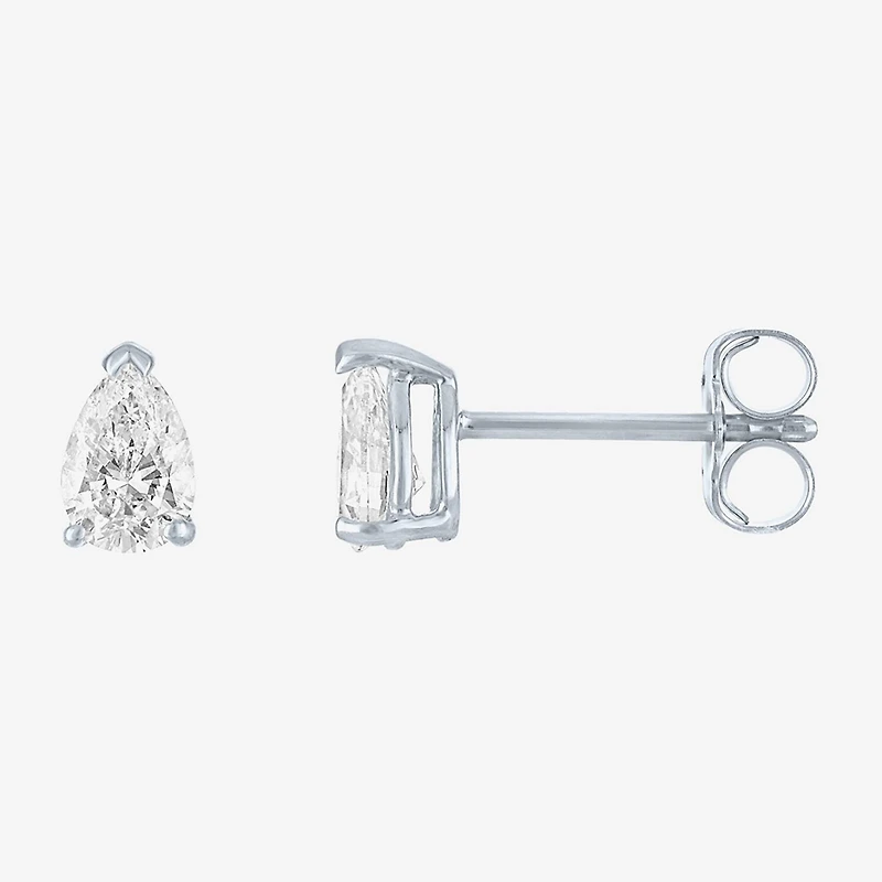 ( E-F/ Si1-Si2 ) 1/2 CT. T.W. Lab-Grown Diamond 10K Gold 5.4mm Pear Stud Earrings