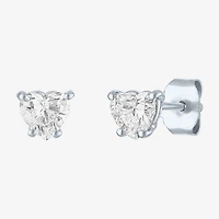 ( E-F/Si1-Si2 ) 1/2 CT. T.W. Lab-Grown Diamond 10K Gold 5.1mm Heart Stud Earrings