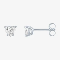 ( E-F/Si1-Si2 ) 1/2 CT. T.W. Lab-Grown Diamond 10K Gold 5.1mm Heart Stud Earrings
