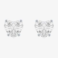 ( E-F/Si1-Si2 ) 1 CT. T.W. Lab-Grown Diamond 10K Gold 6mm Heart Stud Earrings