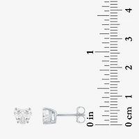 ( E-F/Si1-Si2 ) 1 CT. T.W. Lab-Grown Diamond 10K Gold 6mm Heart Stud Earrings