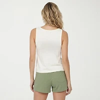 VOLCOM Womens Juniors Round Neck Sleeveless Tank Top