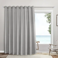 Exclusive Home Curtains Sateen Patio Grommet Top Room Darkening Single Outdoor Curtain Panel