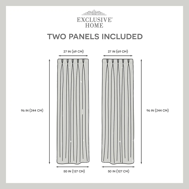 Exclusive Home Curtains Penny Pinch Pleat Sheer Set of 2 Curtain Panel