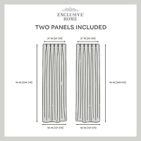 Exclusive Home Curtains Penny Pinch Pleat Sheer Set of 2 Curtain Panel