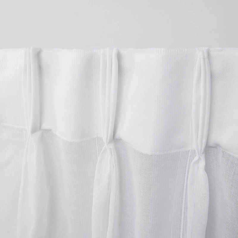 Exclusive Home Curtains Penny Pinch Pleat Sheer Set of 2 Curtain Panel