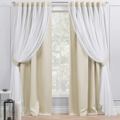 Exclusive Home Curtains Catarina Tab Top Room Darkening Set of 2 Curtain Panel
